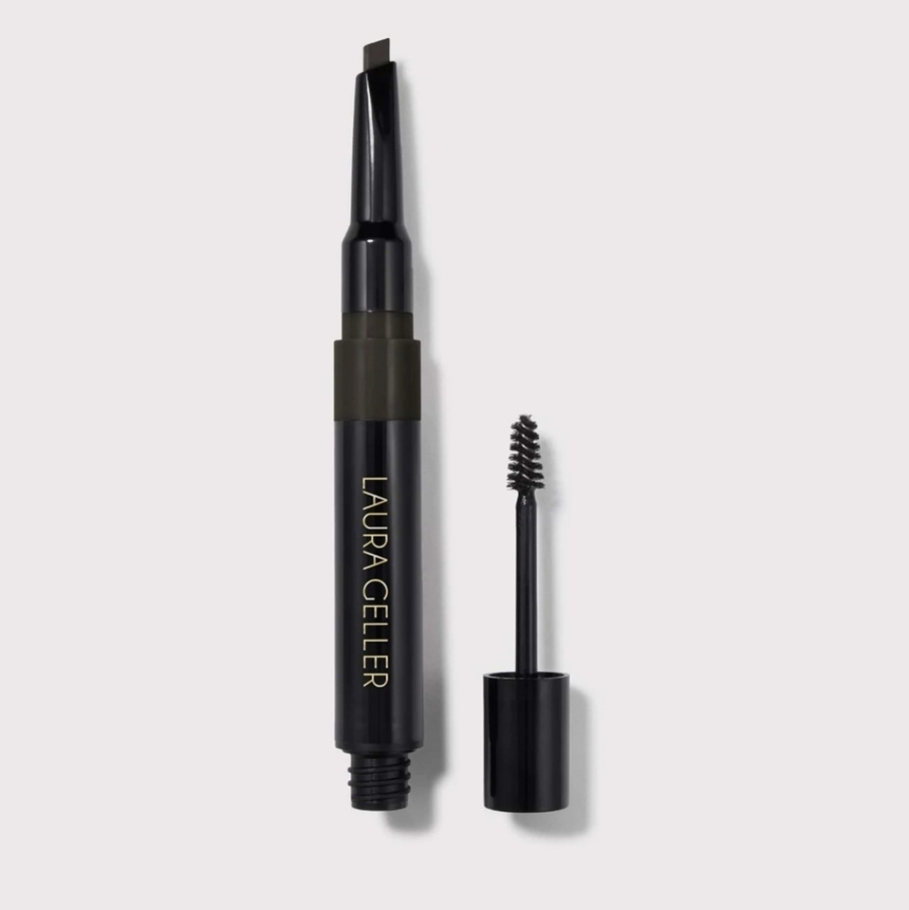 Laura Geller Sculpt-N-Stay Waterproof Brow Pencil & Gel: Soft Black, NIB